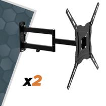 Kit 2X Suporte Tv Tetra Articulado 55 Pol 40Kg Reforçado