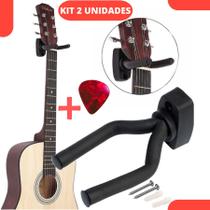 KIT 2x Suportes Parede Ajustável Para Pendurar Violão/guitarra/baixo - LHC