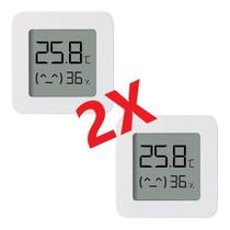 KIT 2X Termômetro Ambiente Mijia 2 Bluetooth C/ Bateria - Mijia Thermometer 2