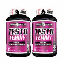 Kit 2x Testo Feminino 60 Capsulas Suplemento Natural Para Crescimento Muscular Vitaminas e Minerais Premium Importado