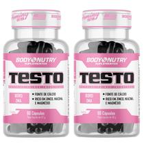Kit 2x Testo Feminino 60 capsulas vitaminas e minerais com boro + Colágeno Hidrolizado Feminy com 60 Cápsulas Enriquecido com Vitaminas C e E - Body Nutry