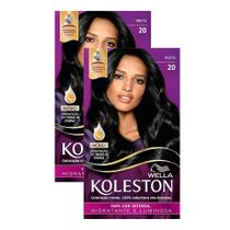 Kit 2X Tintura Creme Koleston Wella Preto 20