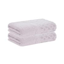 Kit 2x Toalha Lavabo Lovely 100% Algodão Lilás Buddemeyer