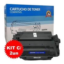 Kit 2x Toner Compativel P/ Ce255x 55x P3015 M52112.5k