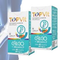 Kit 2x Topvit Suplemento Cálcio + Vitamina D 60 Cápsulas Kit 2x Topvit Suplemento Cálcio + Vitamina D 60 Cápsulas