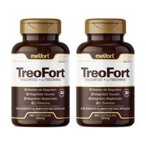 Kit 2x TreoFort Magnésio L-Treonina Malato Taurato Bisglicinato 60 Caps 500mg Melfort