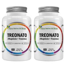 KIT 2X TREONATO ( Magnésio + Treonina) 600mg 60 cápsulas - Flora Nativa KIT 2X TREONATO ( Magnésio + Treonina) 600mg 60 cápsulas - Flora Nativa