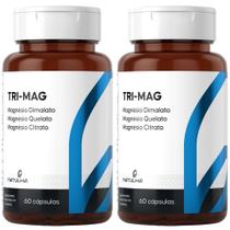 Kit 2x Tri-Mag Magnésio Quelato, Dimalato e Citrato 60 cápsulas - Natulha Kit 2x Tri-Mag Magnésio Quelato, Dimalato e Citrato 60 cápsulas - Natulha