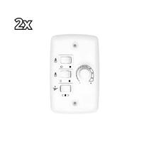Kit 2x Trio Controle Rotativo Para 2 Lâmpadas Isoladas