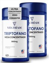 Kit 2x Triptofano 860mg Mega Concentrado 120 Cápsulas Vita Tríade Kit 2x Triptofano 860mg Mega Concentrado 120 Cápsulas Vita Tríade