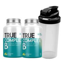 Kit 2x True Complex B Complexo de Vitaminas B com Colina e Inositol com Coqueteleira 180 Cápsulas TOTAL