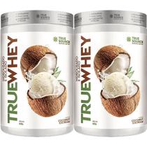 Kit 2X True Whey Protein Hidrolisado e Isolado - 418g Coconut Ice Cream - True Source Kit 2X True Whey Protein Hidrolisado e Isolado - 418g Coconut Ice Cream - True Source