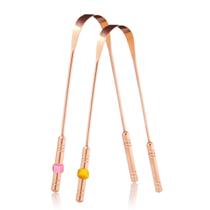 Kit 2x Und Raspador de Língua 100% Cobre c Identificador Kit 2x Und Raspador de Língua 100% Cobre c Identificador