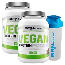 Kit 2x Vegan Protein 500g + Coqueteleira 600mL - BRN FOODS