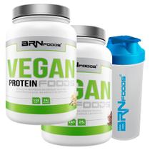 Kit 2x Vegan Protein 500g + Coqueteleira 600mL - BRN FOODS