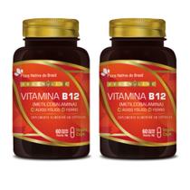 Kit 2x Vegan Vitamina B12 + Ácido Fólico + Ferro 60 Cáps Flora Nativa