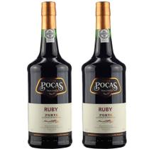 Kit 2x Vinho do Porto Tinto Português Poças Ruby