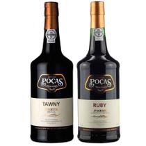 Kit 2x Vinho do Porto Tinto Português Poças Tawny + Ruby