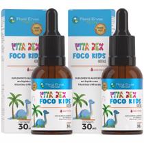 Kit 2x Vita Rex Foco Kids Gotas 30ml - Floral Ervas Kit 2x Vita Rex Foco Kids Gotas 30ml - Floral Ervas