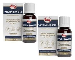 Kit 2x Vitamina B12 Liquida 20ml Vitafor Metilcobalamina
