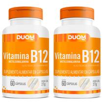 Kit 2x Vitamina B12 Metilcobalamina Suplemento 120 Cápsulas Concentrado 500mg