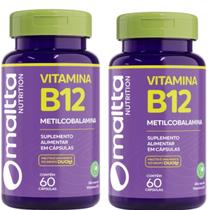 Kit 2x Vitamina B12 Metilcobalamina Suplemento 120 Cápsulas