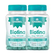 Kit 2x Vitamina Biotina 60 cápsulas 400mg - CHAMEL