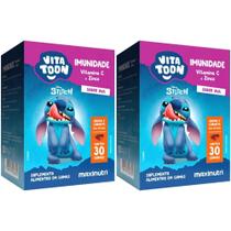 Kit 2x Vitamina C com Zinco Kids Vitatton Stitch 30 gomas - Maxinutri