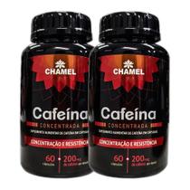Kit 2x Vitamina Cafeína 200mg 60 Cápsulas - CHAMEL