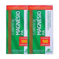Kit 2x Vitamina Cloreto Magnésio P.A. 100 cps - Medinal
