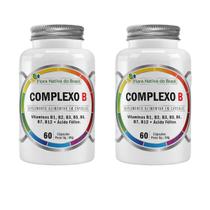 Kit 2x Vitamina Complexo B 60 Cápsulas 500mg Flora Nativa