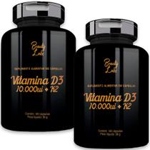 Kit 2x Vitamina D3 10.000 UI + K2 - 60 Capsulas - Beauty Labs