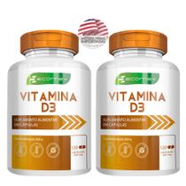 Kit 2x Vitamina D3 10.000UI 500MG Pura Importado Alta Absoção 240Cáps Ecomev