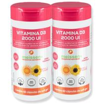 Kit 2x Vitamina D3 2000 Ui 60 Capsulas - Meissen