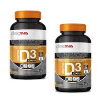 Kit 2x Vitamina D3 2000UI 30 Cápsulas ClinicMais Kit 2x Vitamina D3 2000UI 30 Cápsulas ClinicMais