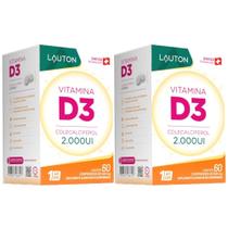 KIT 2X Vitamina D3 2000ui 60 comprimidos - Lauton