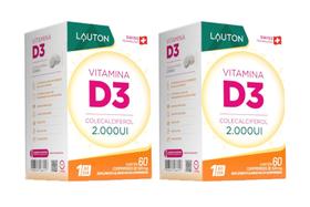 Kit 2x Vitamina D3 Colecalciferol 2000UI (60 cápsulas) - Lauton