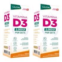 KIT 2X Vitamina D3 Pura em Gotas 20ml - Lauton KIT 2X Vitamina D3 Pura em Gotas 20ml - Lauton