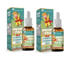 Kit 2x Vitamina Infantil Kids Imunitrix 30ml sabor morango Flora Nativa