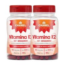 Kit 2x Vitamina K2 500mg 60 Cps - CHAMEL