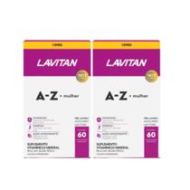 Kit 2x Vitamina Lavitan A-Z Mulher 60 Comprimidos - CIMED Kit 2x Vitamina Lavitan A-Z Mulher 60 Comprimidos - CIMED