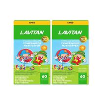 Kit 2x Vitamina Lavitan Kids Frutas 60 Mastigáveis - CIMED Kit 2x Vitamina Lavitan Kids Frutas 60 Mastigáveis - CIMED