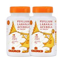 Kit 2x Vitamina Psyllium-Laranja-Acerola 100 Cps - CHAMEL