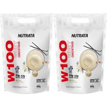 Kit 2X W100 Whey Concentrado - 900g Refil Baunilha - Nutrata Kit 2X W100 Whey Concentrado - 900g Refil Baunilha - Nutrata