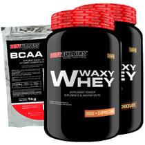 KIT 2x Waxy Whey 2kg + BCAA 1kg Tangerina - Bodybuilders