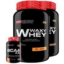 KIT 2x Waxy Whey 2kg + BCAA 1kg Tangerina - Bodybuilders