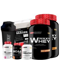 Kit 2x Waxy Whey 900g + BCAA 100g + Power Creatine 100g + Waxy Maize 800g + Colágeno 200g + Coq