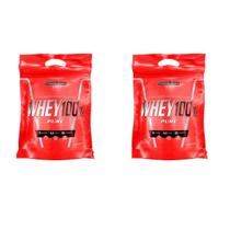 Kit 2X Whey 100% 900G Sabor Morango E Chocolate