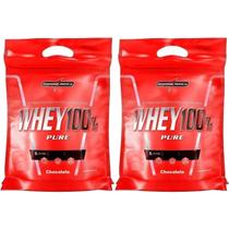 Kit 2X Whey 100% Pure - 1800g Refil Chocolate - IntegralMédica