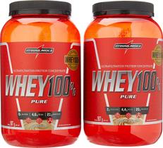 kit 2x Whey 100% Pure 907g Cookies E Baunilha Integralmedica